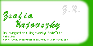 zsofia majovszky business card